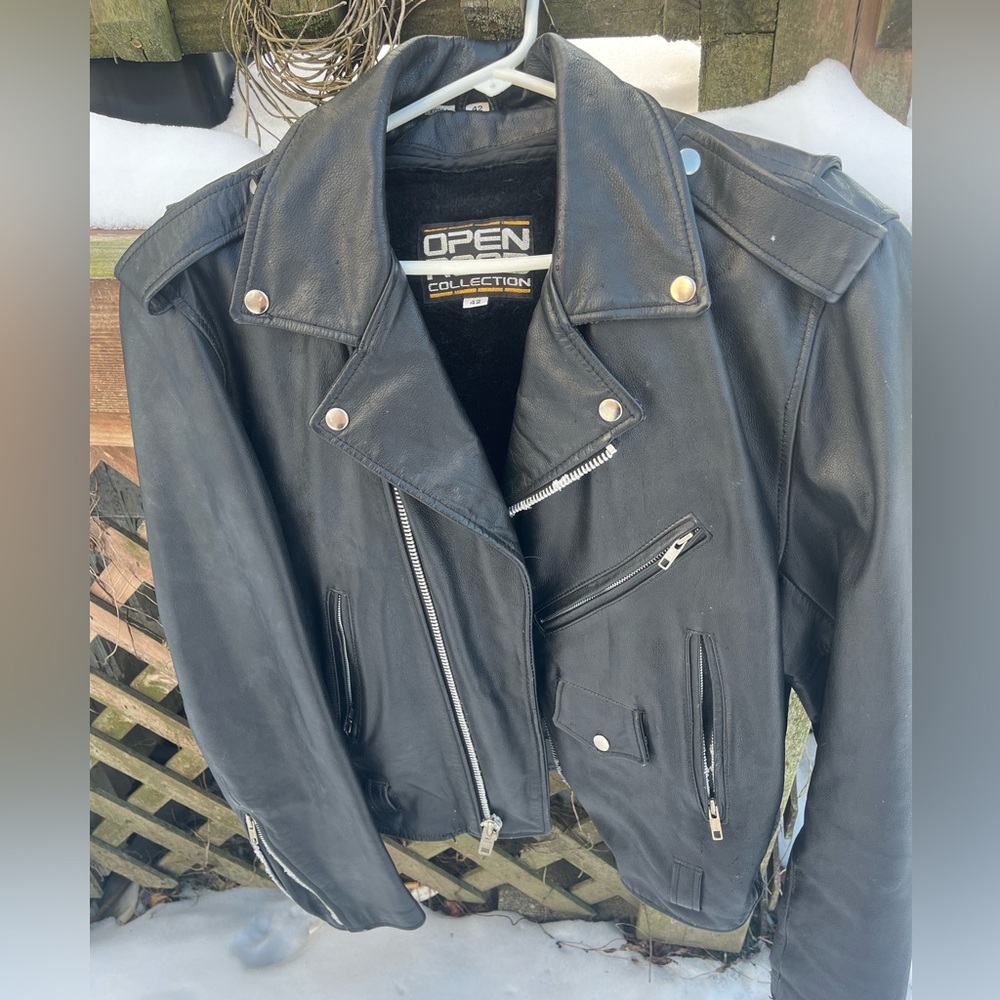 Black motorcycle jacket